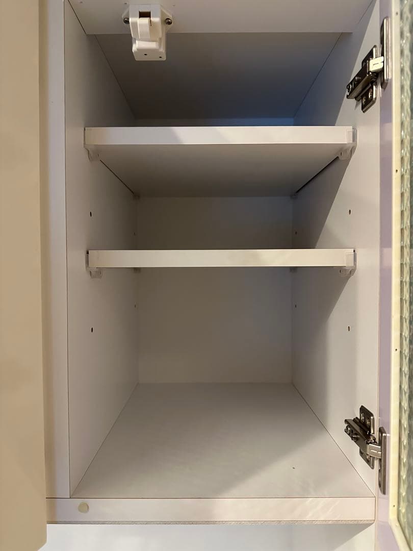 （⭐︎くうさん⭐︎専用）食器棚 ホワイト/ブラウン ガラス扉付き