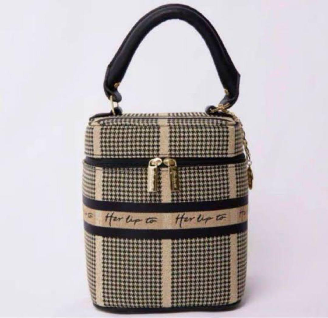 バッグ herlipto Jacquard Vanity Bag gold