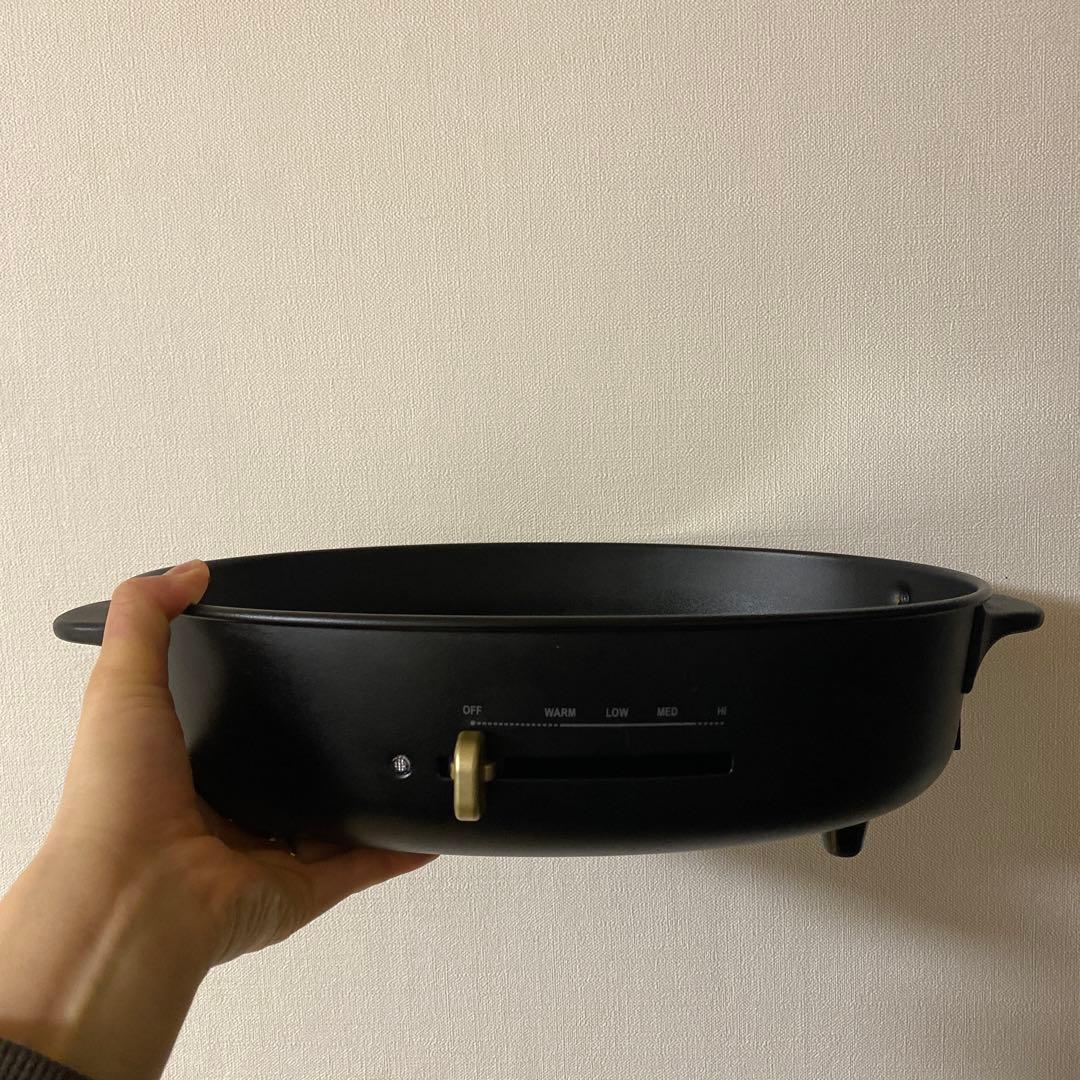 ブルーノ　オーバルホットプレート グリルプレートセット ブラック