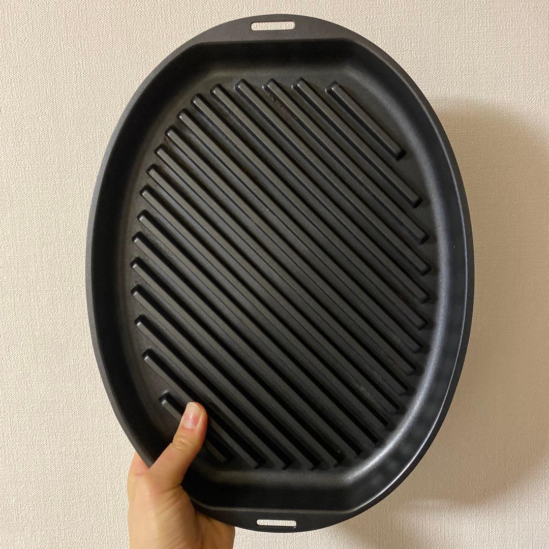 ブルーノ　オーバルホットプレート グリルプレートセット ブラック