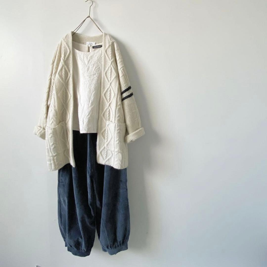 rehellinen puff pants corduroy ネイビー　L