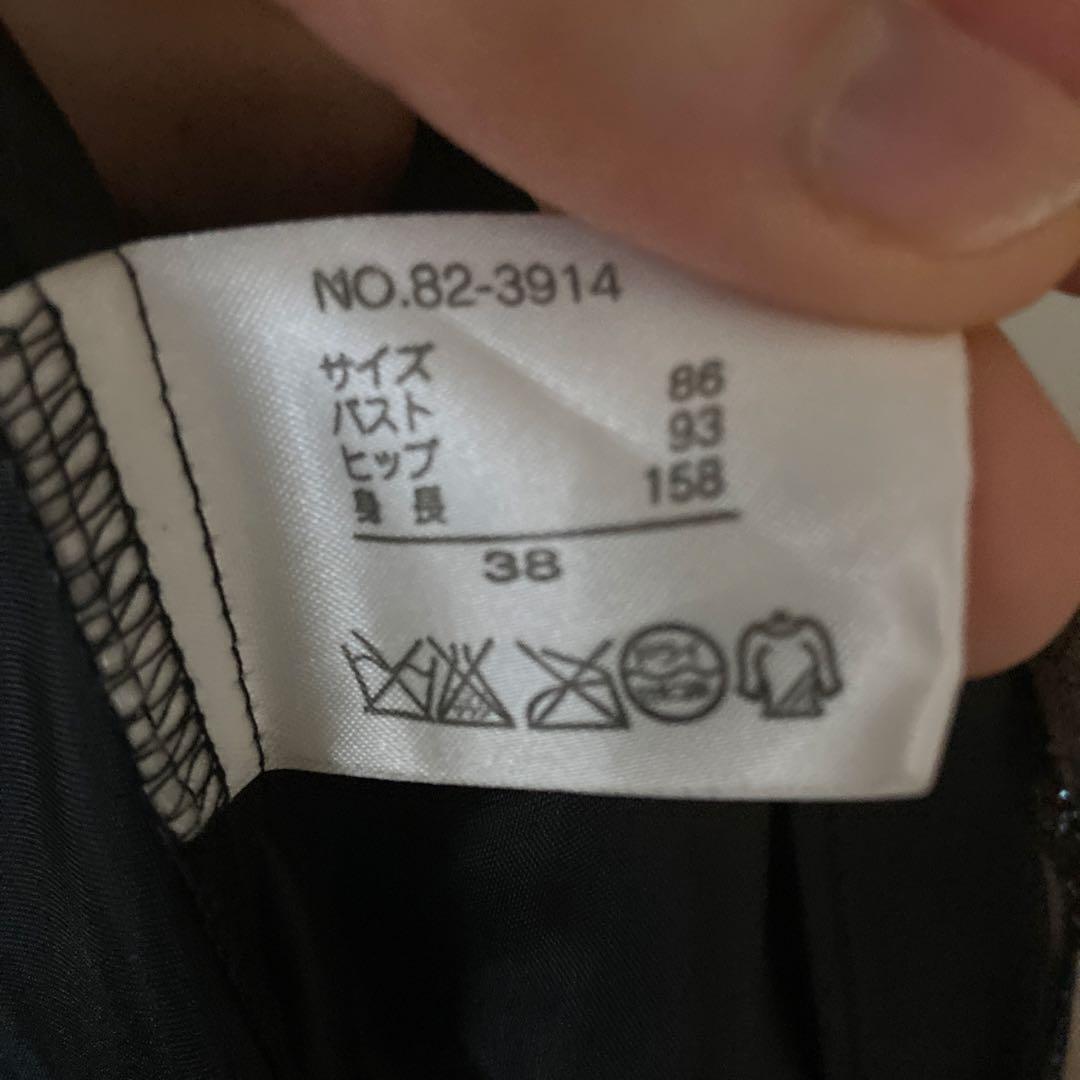 黒のグリッターロングドレス