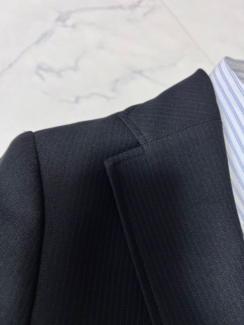 【良品】ヒロミチナカノ男の子 スーツ セットアップ 長ズボン 卒服 黒　165