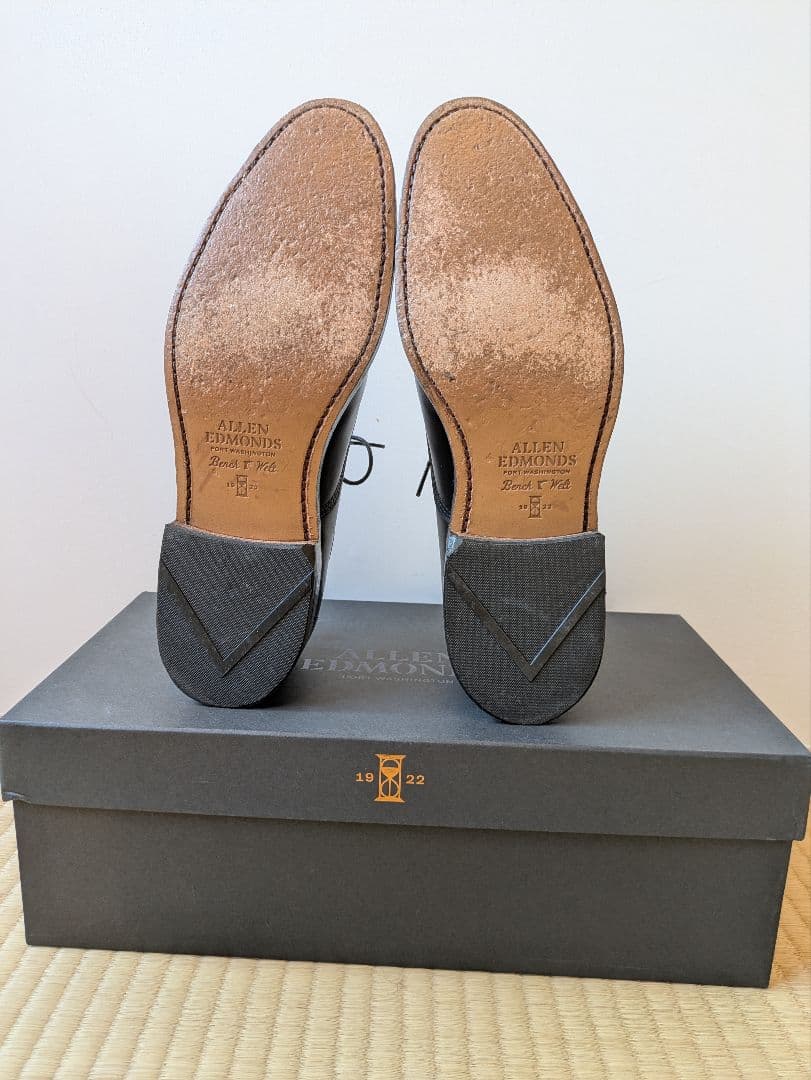 ALLEN EDMONDS ブラック 内羽根ストレートチップ 25cm