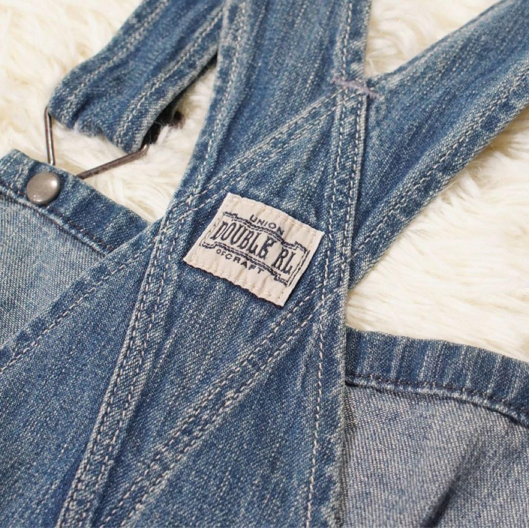 2022年製 加工《RRL》オーバーオール(XS)ボタンフライ デニム 縦落ち
