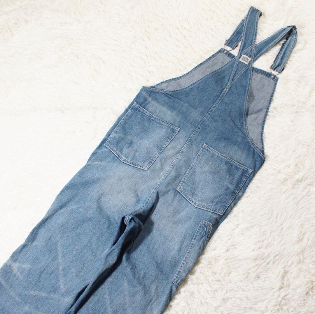 2022年製 加工《RRL》オーバーオール(XS)ボタンフライ デニム 縦落ち