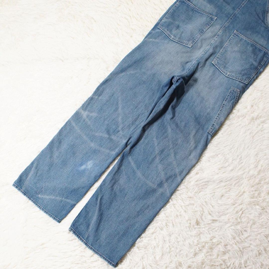 2022年製 加工《RRL》オーバーオール(XS)ボタンフライ デニム 縦落ち