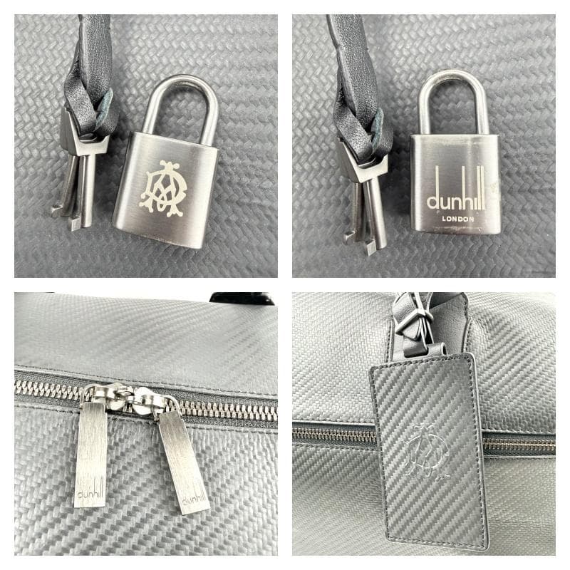 専用中　dunhill シャーシ ボストンバック カーボン ブラック 大容量