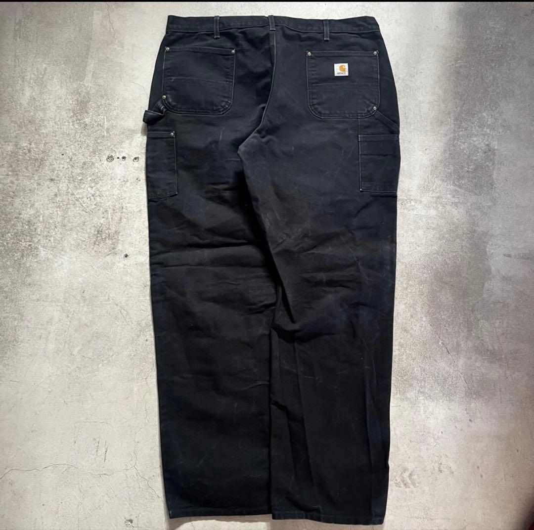希少サイズ 90s USA製 カーハート ダブルニー B01 BLK