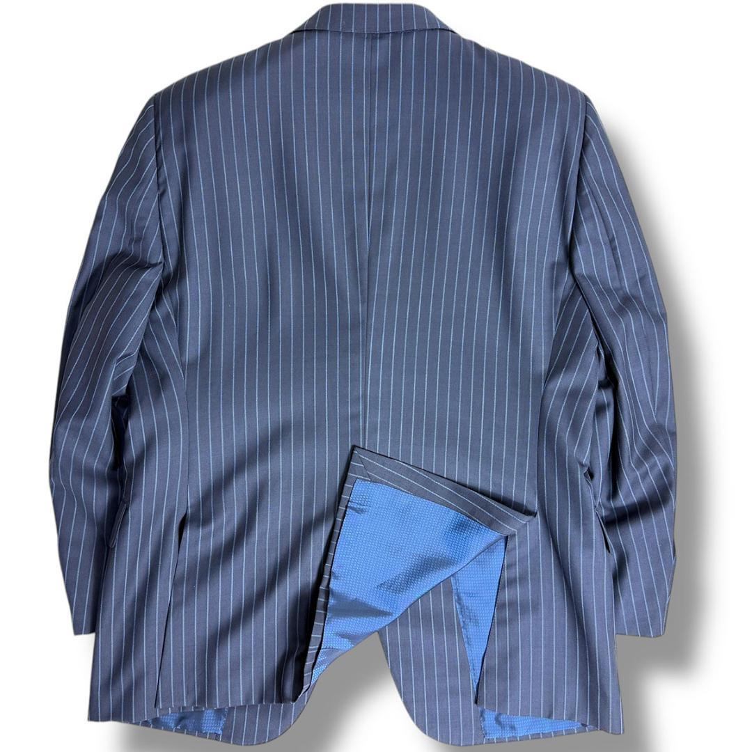 J7041 超美品 エルメネジルドゼニア スミズーラワイドストライプスーツ 54