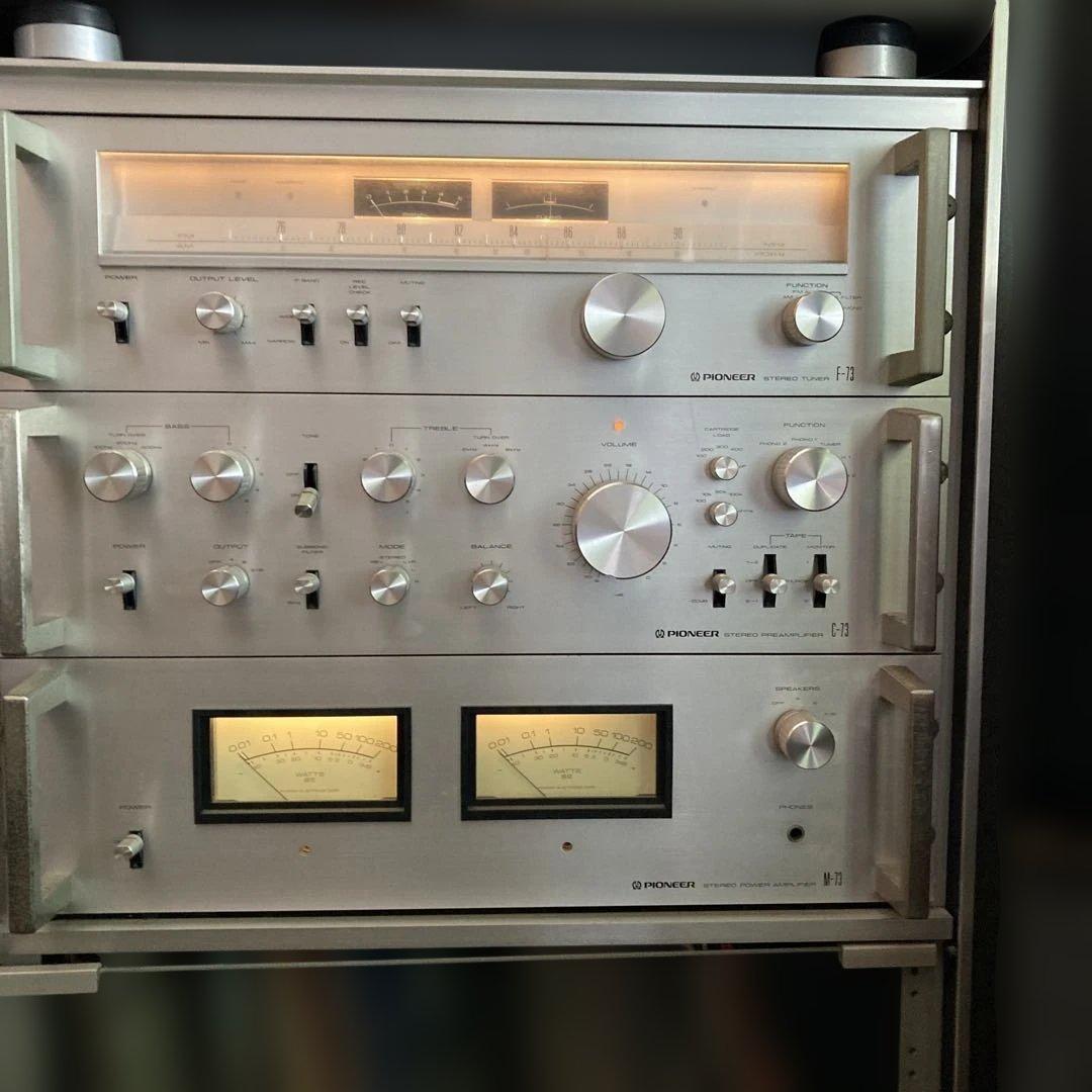 Pioneer M-73 ステレオパワーアンプ F-73 チューナー　3点セット