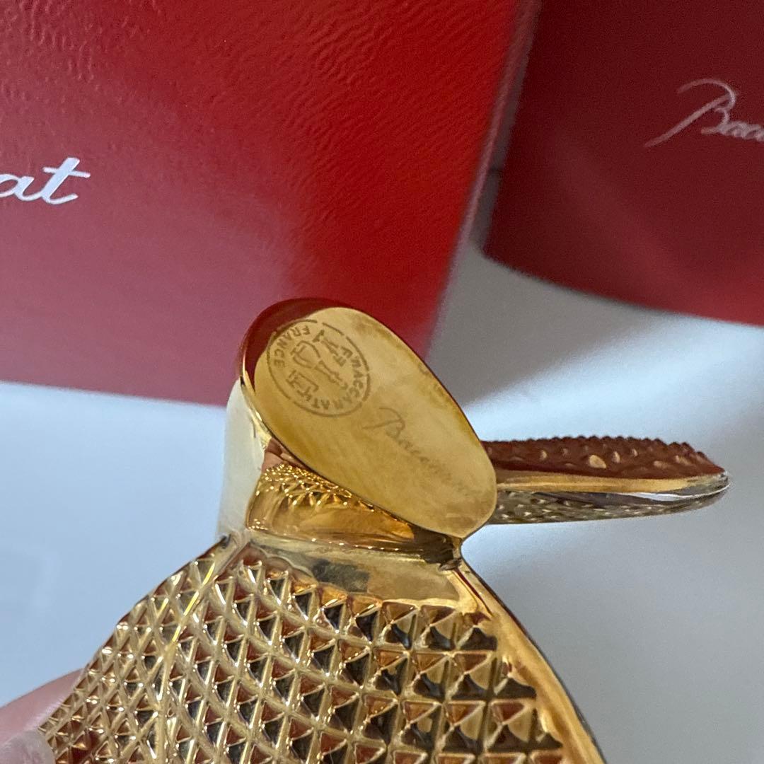 Baccarat ゴールドクリスタル 蝶 置物