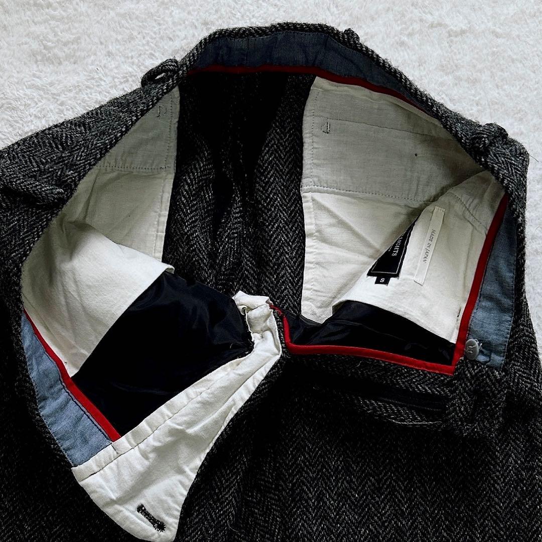 BEAMS Harris Tweed ウールスラックス　ヘリンボーン　厚手　冬