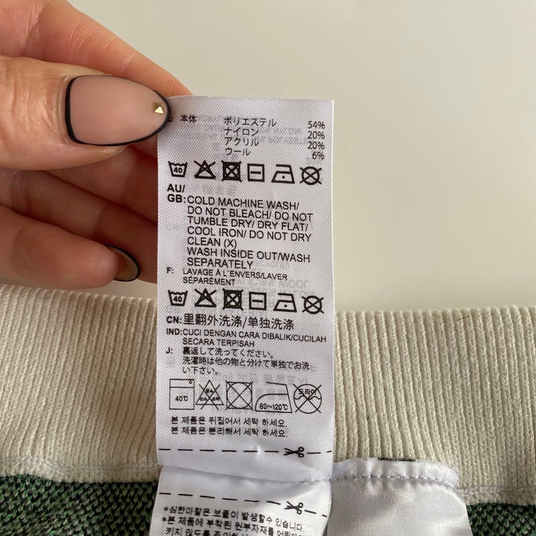 アディダス　ゴルフ　セットアップ　白黒チェック柄 セーターとスカートセット