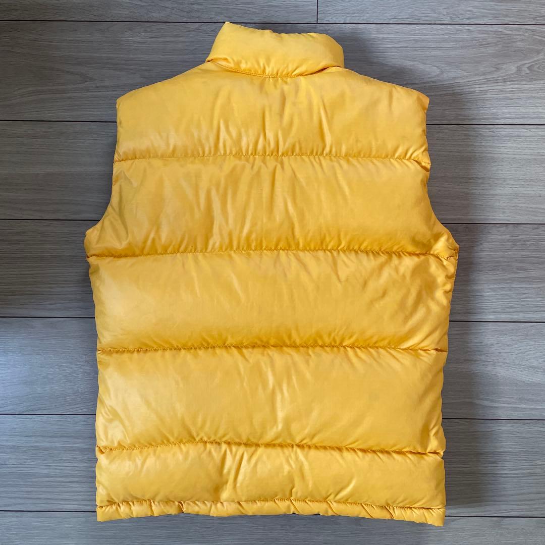 美品 70s 茶タグ ノースフェイス ダウンベスト イエロー 黄色 L 藤原着