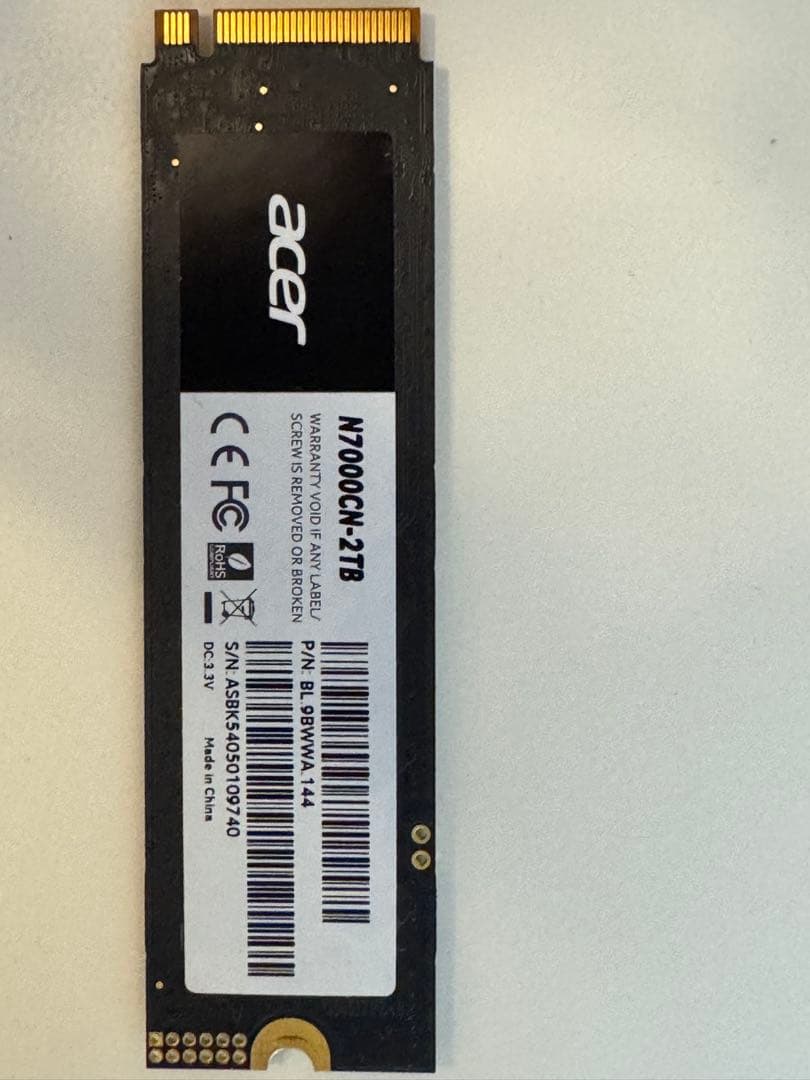 acer N7000CN-2TB 内蔵型SSD