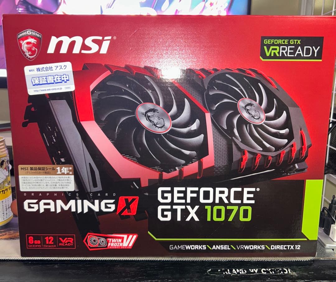 グラフィックボード・グラボ・ビデオカード msi GTX1070-8GB