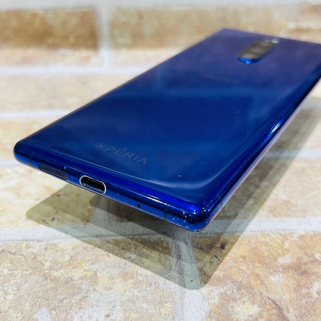 SIMフリー Xperia 1 64GB パープル 電池良好