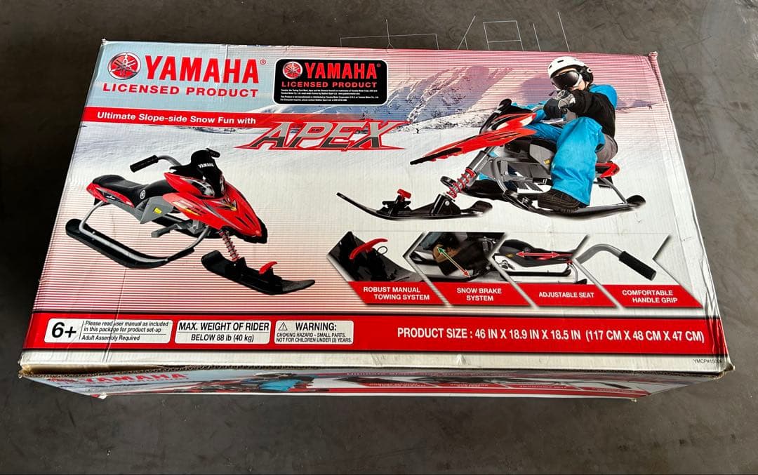 R*T様 YAMAHA 子供スノーバイク風そり 許容荷重40kg