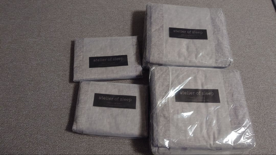 ロイヤル小杉　麻敷きパッドシングル、ピローパッド　二人分
