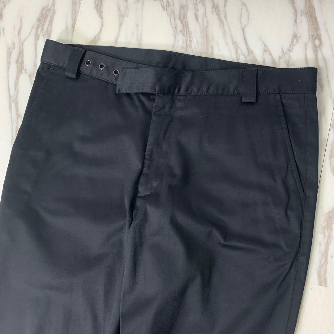 00s エンポリオアルマーニ コットンパンツ 52 イタリア製 スリット 黒