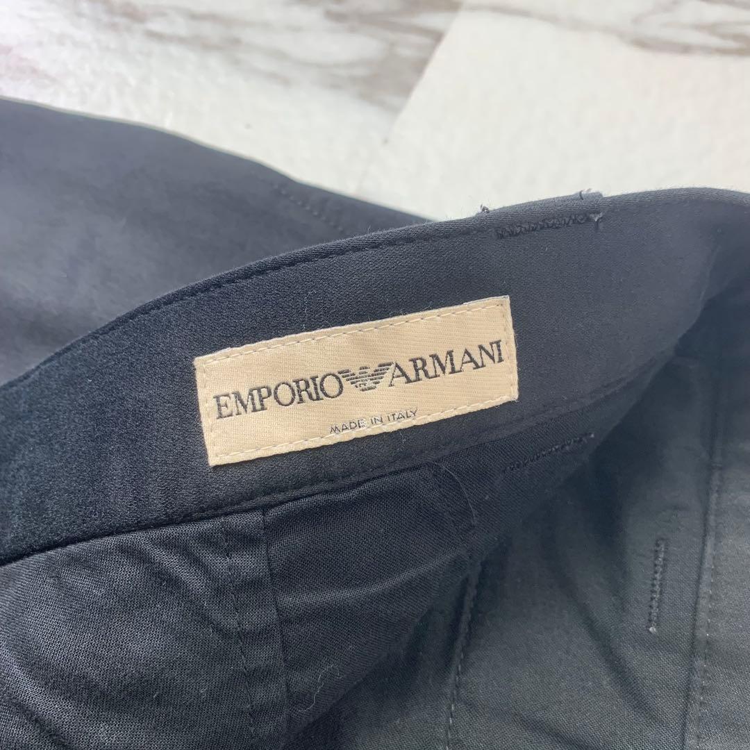 00s エンポリオアルマーニ コットンパンツ 52 イタリア製 スリット 黒