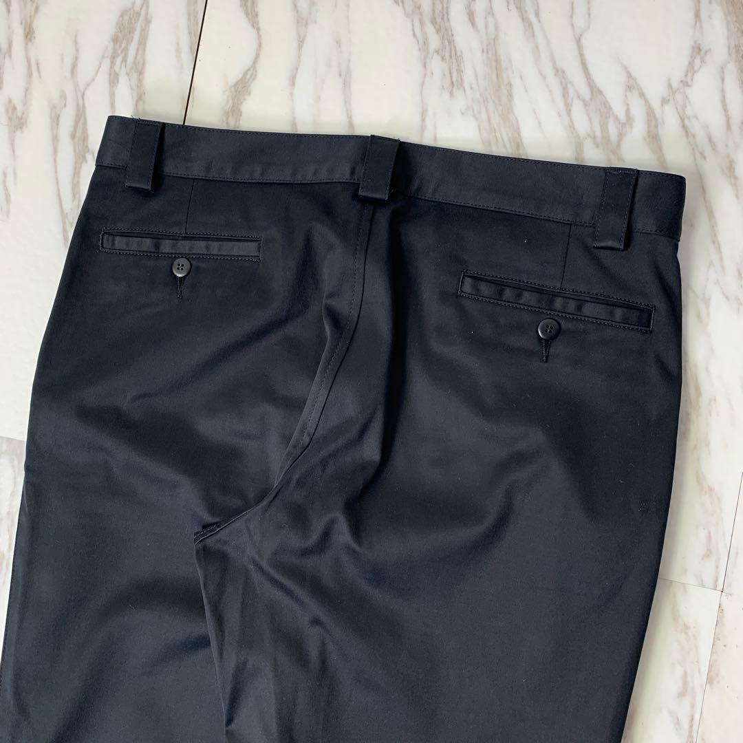 00s エンポリオアルマーニ コットンパンツ 52 イタリア製 スリット 黒