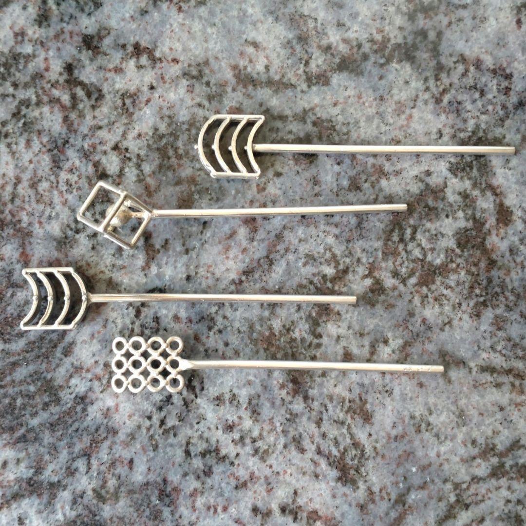 宮田洋平　鋳金　シルバー　銀　マドラー　4本セット