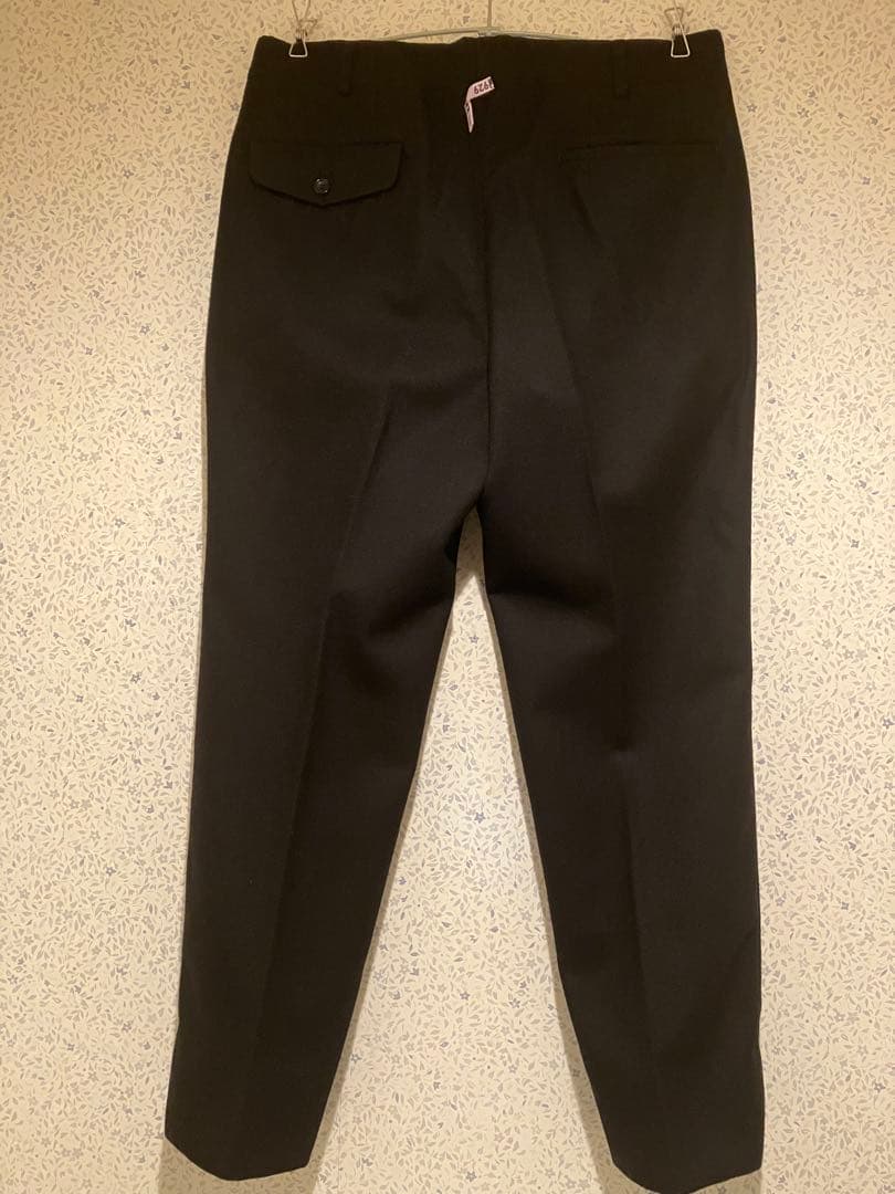 希少コムデギャルソンオム AD2003 田中オムサキソニ–フラノ1タックパンツ黒