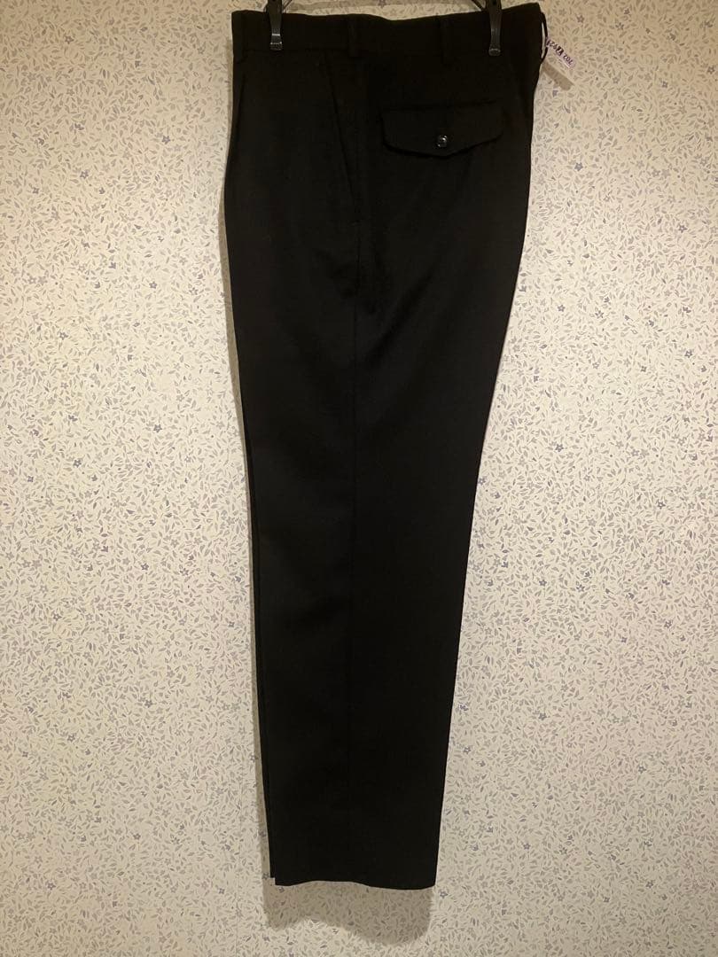 希少コムデギャルソンオム AD2003 田中オムサキソニ–フラノ1タックパンツ黒