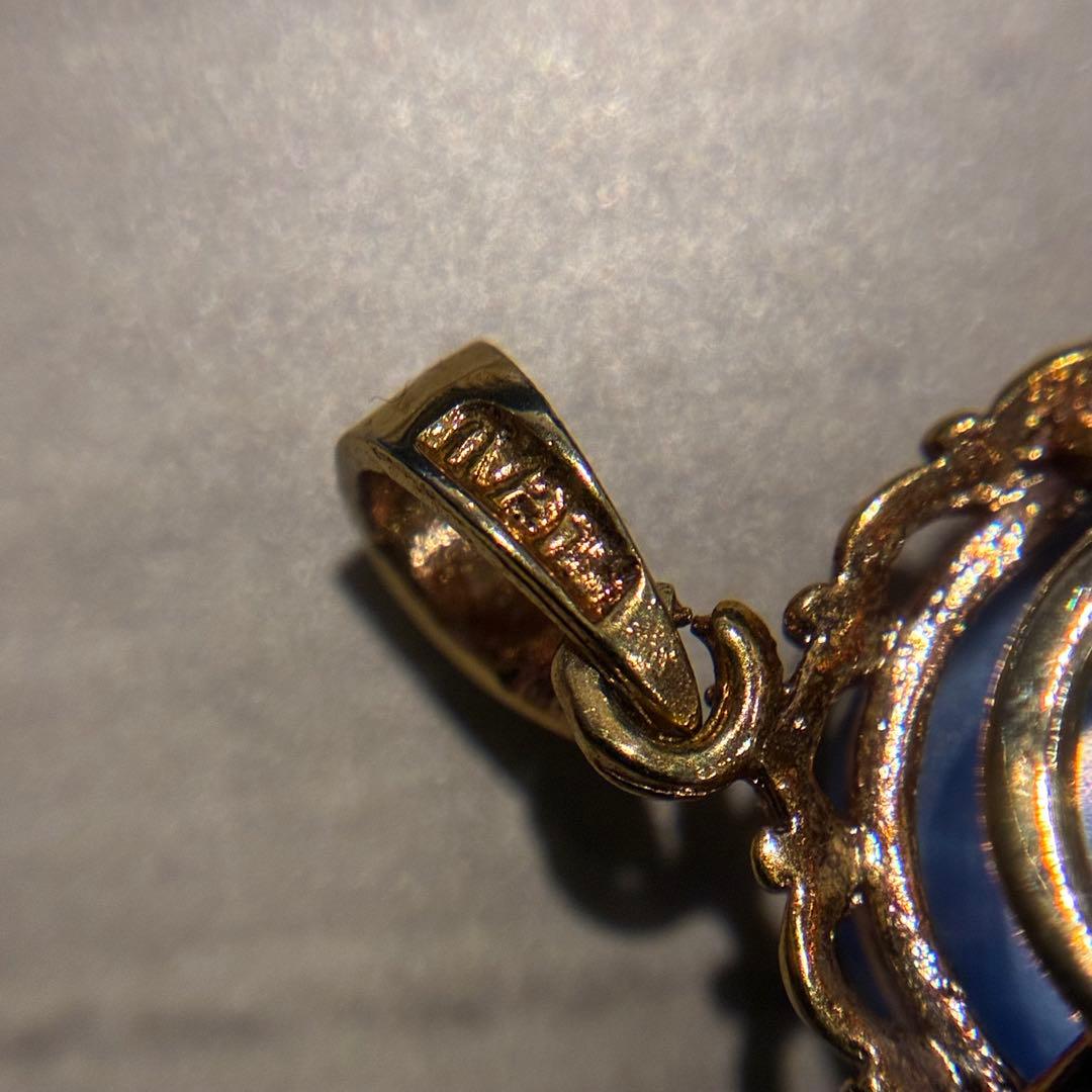 ペンダントトップ　ブルー　ストーン　ネックレス　ペンダント