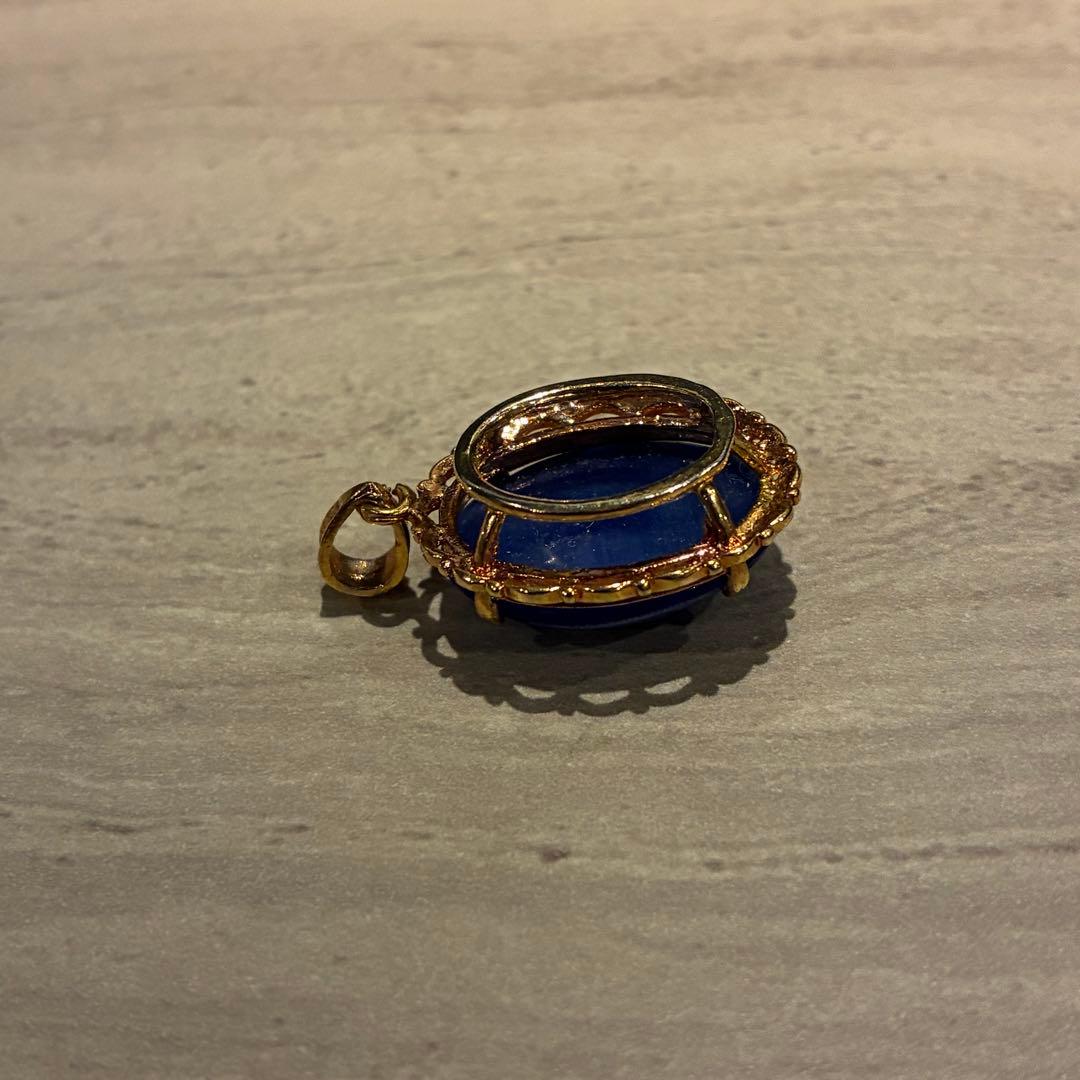 ペンダントトップ　ブルー　ストーン　ネックレス　ペンダント