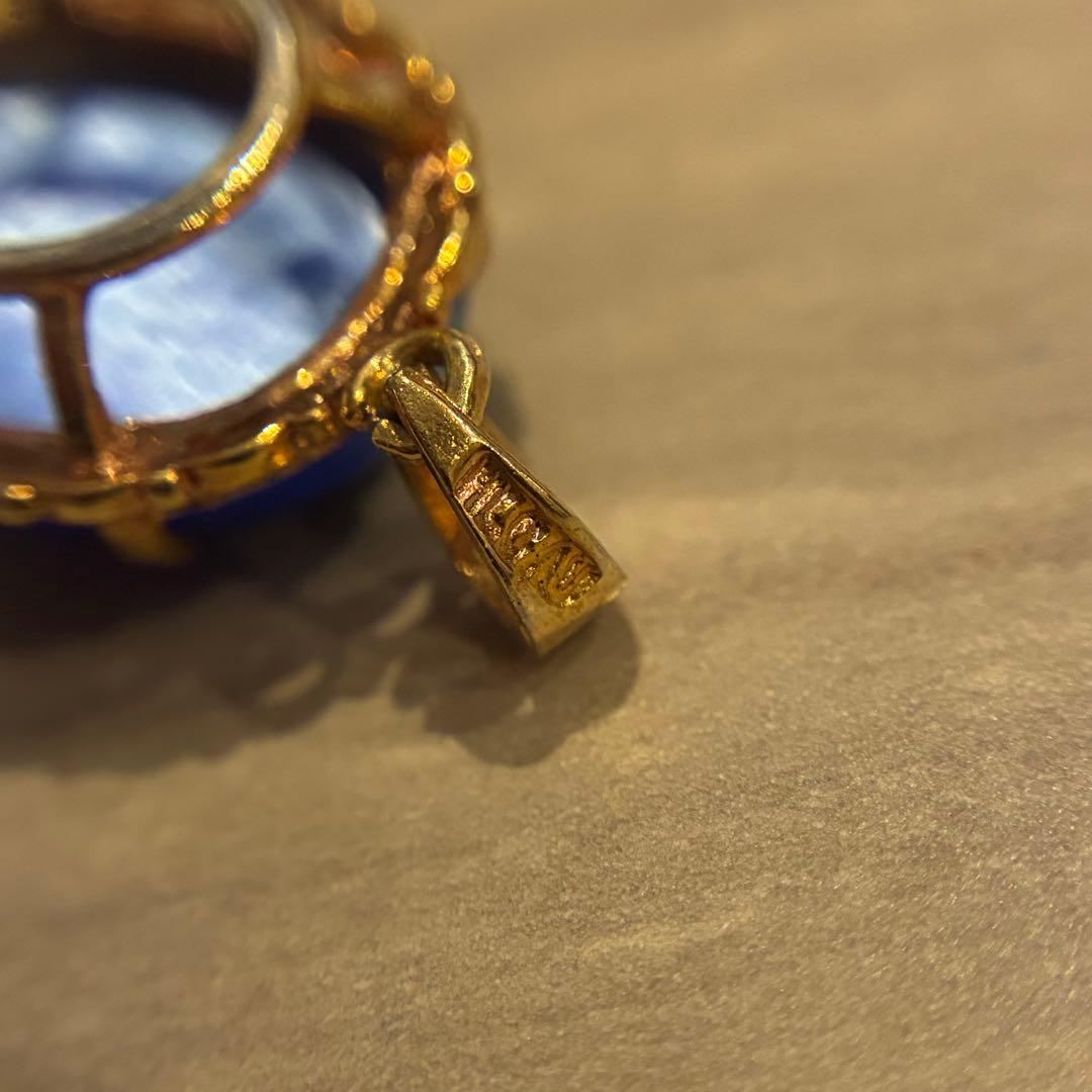 ペンダントトップ　ブルー　ストーン　ネックレス　ペンダント