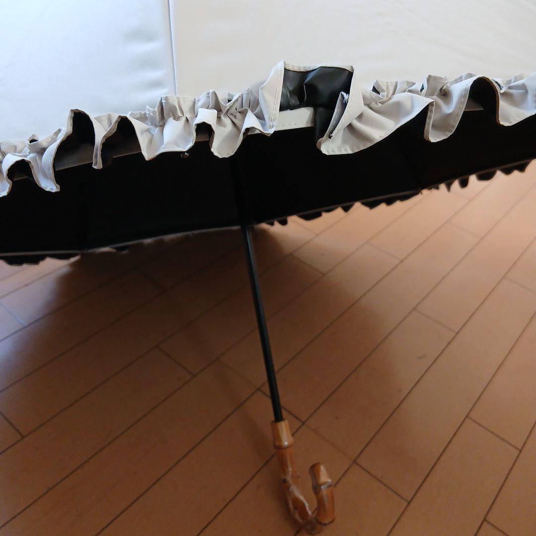 芦屋ロサブラン　Rose Blanc フリル付き日傘