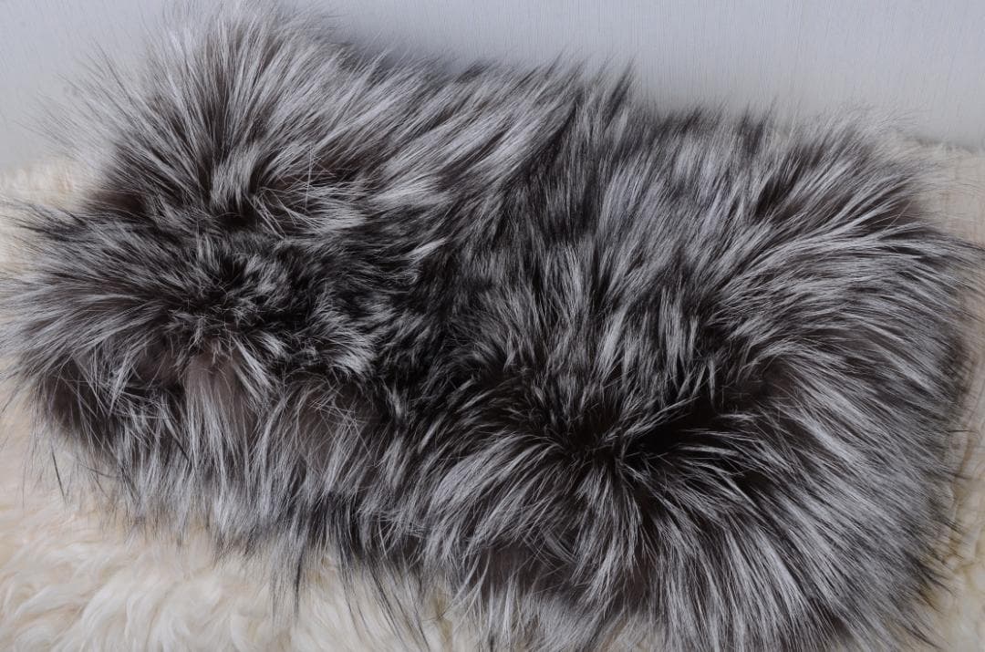 新品限定◆上質シルバーフォックス編み込みスヌード ボレロ /毛皮 リアルファー