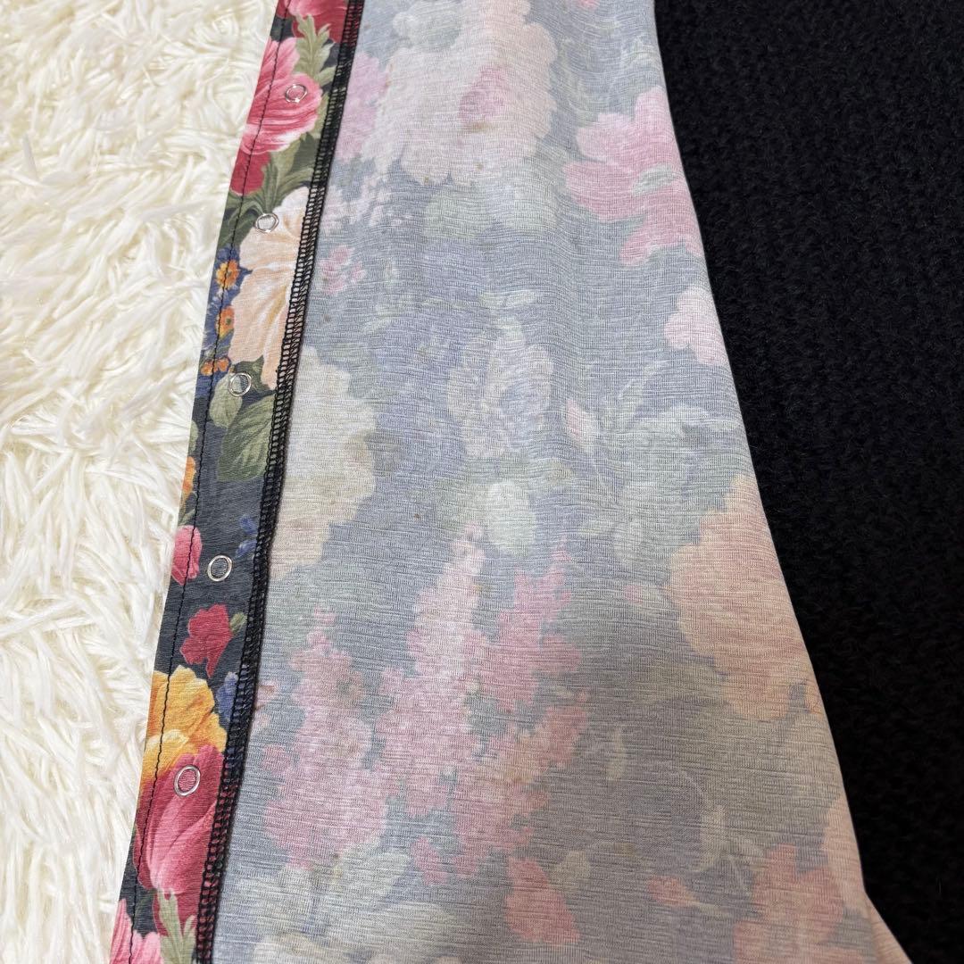 トリココムデギャルソンAD2013 花柄 切替え モヘア ニットシャツ Sサイズ