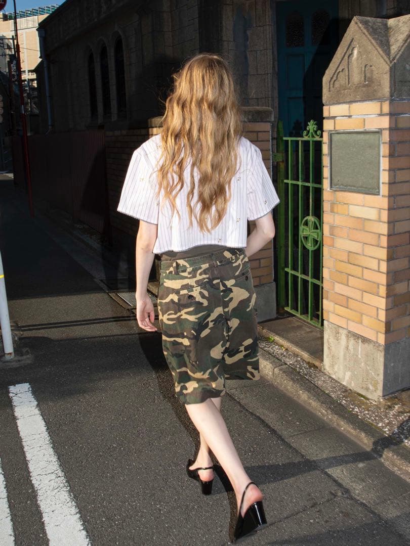 2WAYダブルウエストカーブハーフパンツ