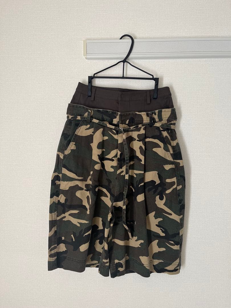 2WAYダブルウエストカーブハーフパンツ