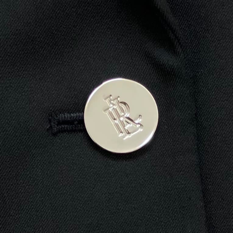 極美品✨ローレンラルフローレン テーラードジャケット 銀ボタン とろみ 伸縮 黒