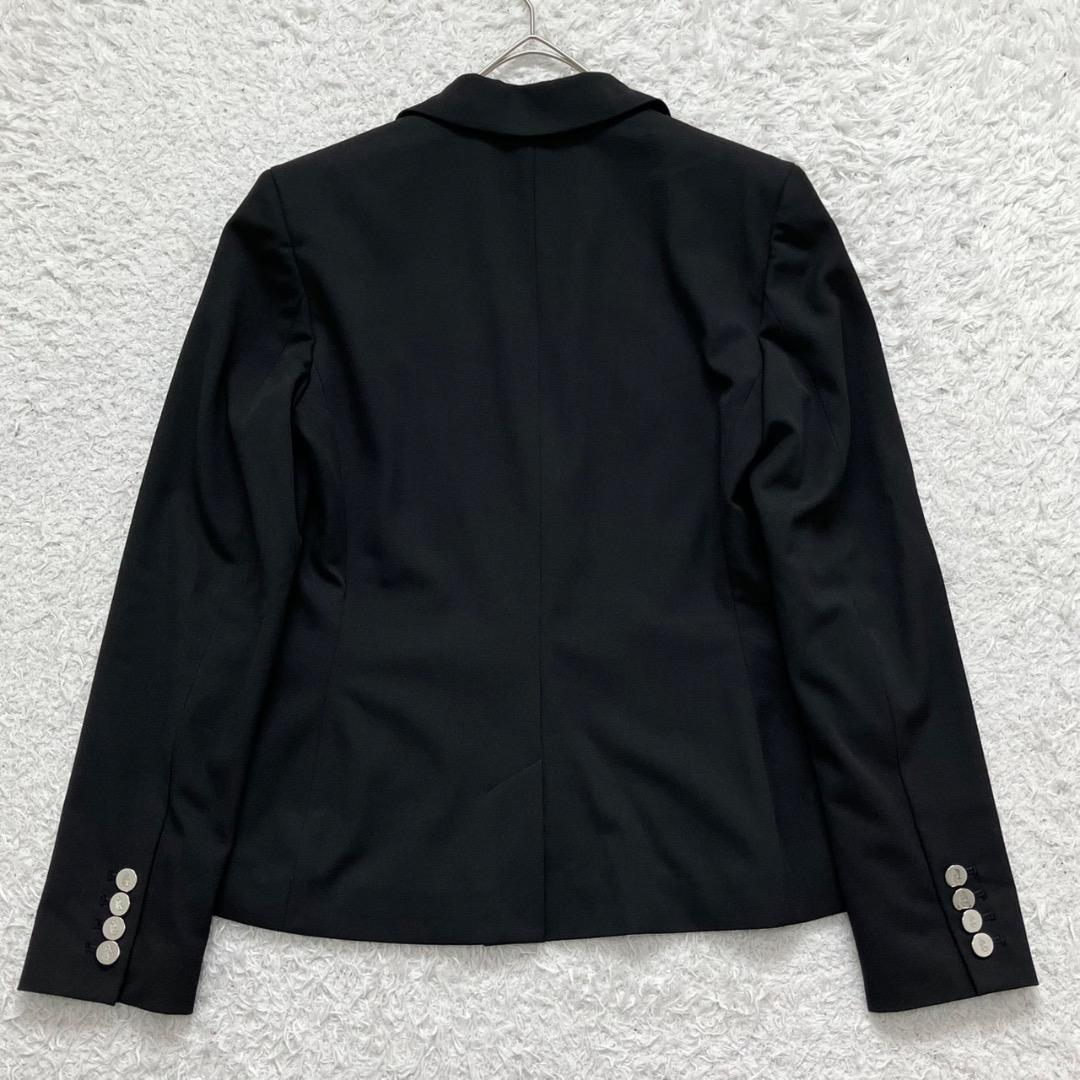 極美品✨ローレンラルフローレン テーラードジャケット 銀ボタン とろみ 伸縮 黒