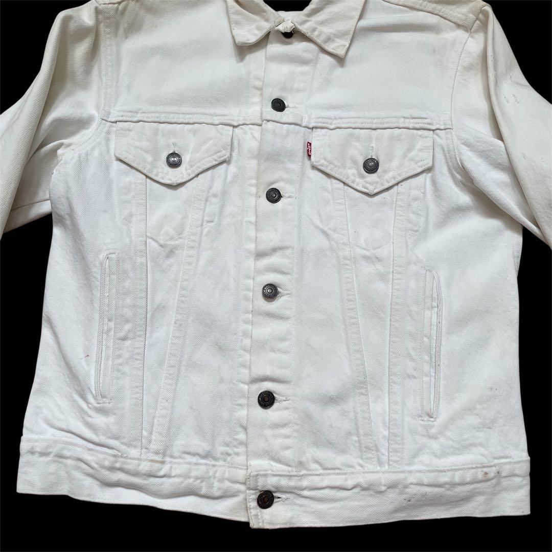 80's levi's 70506 デニムジャケット　白　アメリカ　ボロ　USA