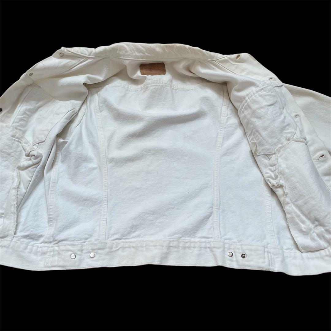 80's levi's 70506 デニムジャケット　白　アメリカ　ボロ　USA