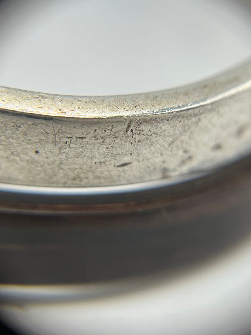 グッチ GUCCI ダブルベルトバックル バングル SV ウッド オールド