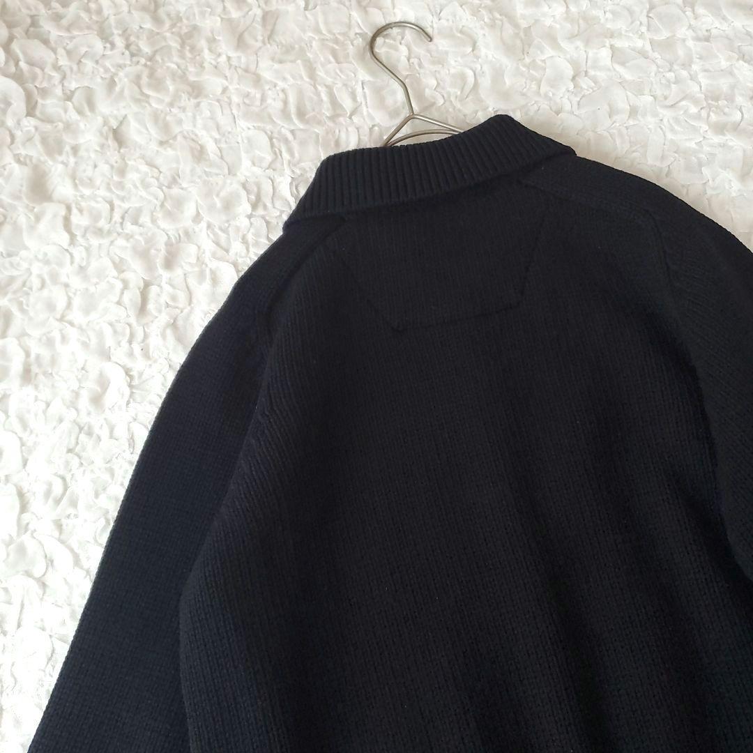 MHL マーガレットハウエル ニットジャケット ジップアップ カーディガン 黒