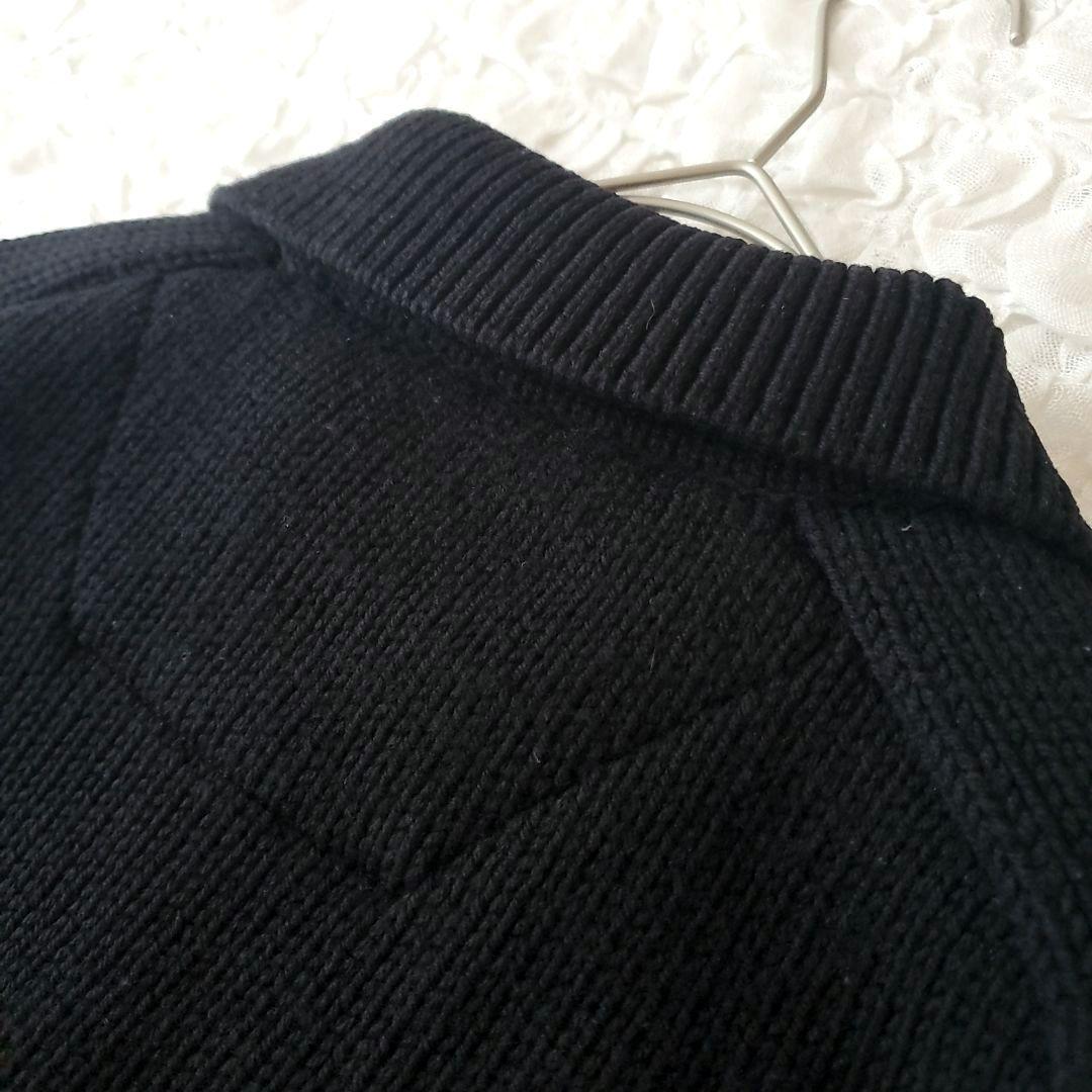 MHL マーガレットハウエル ニットジャケット ジップアップ カーディガン 黒