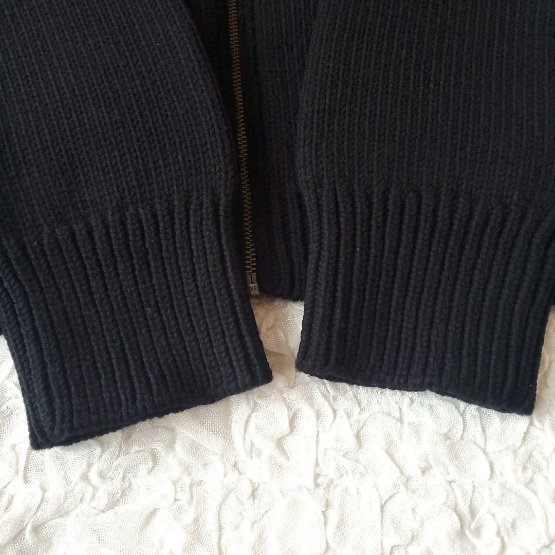 MHL マーガレットハウエル ニットジャケット ジップアップ カーディガン 黒