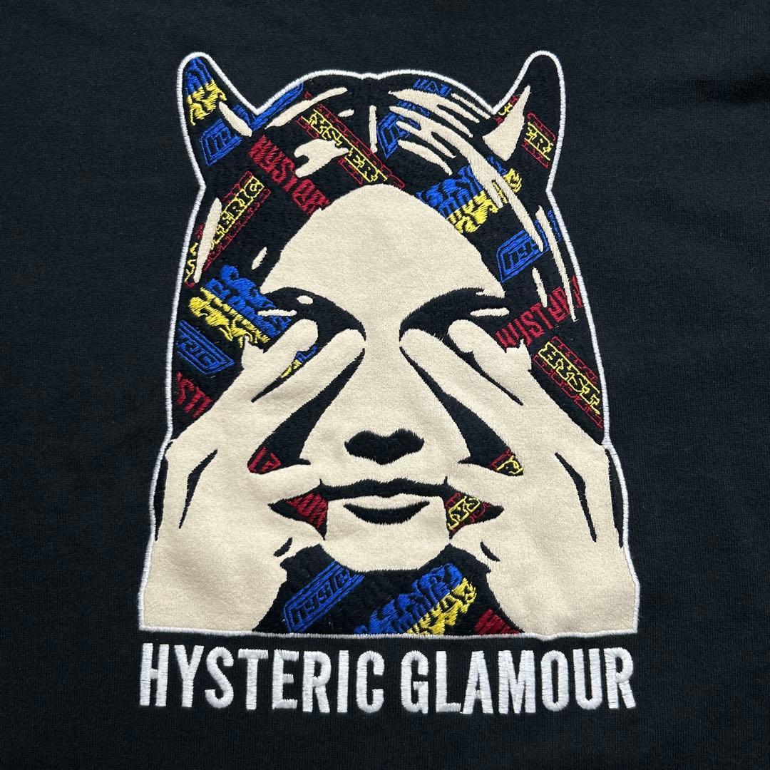 3651M【美品・XL】ヒステリックグラマー☆ヒスガール 刺繍ロゴ スウェット