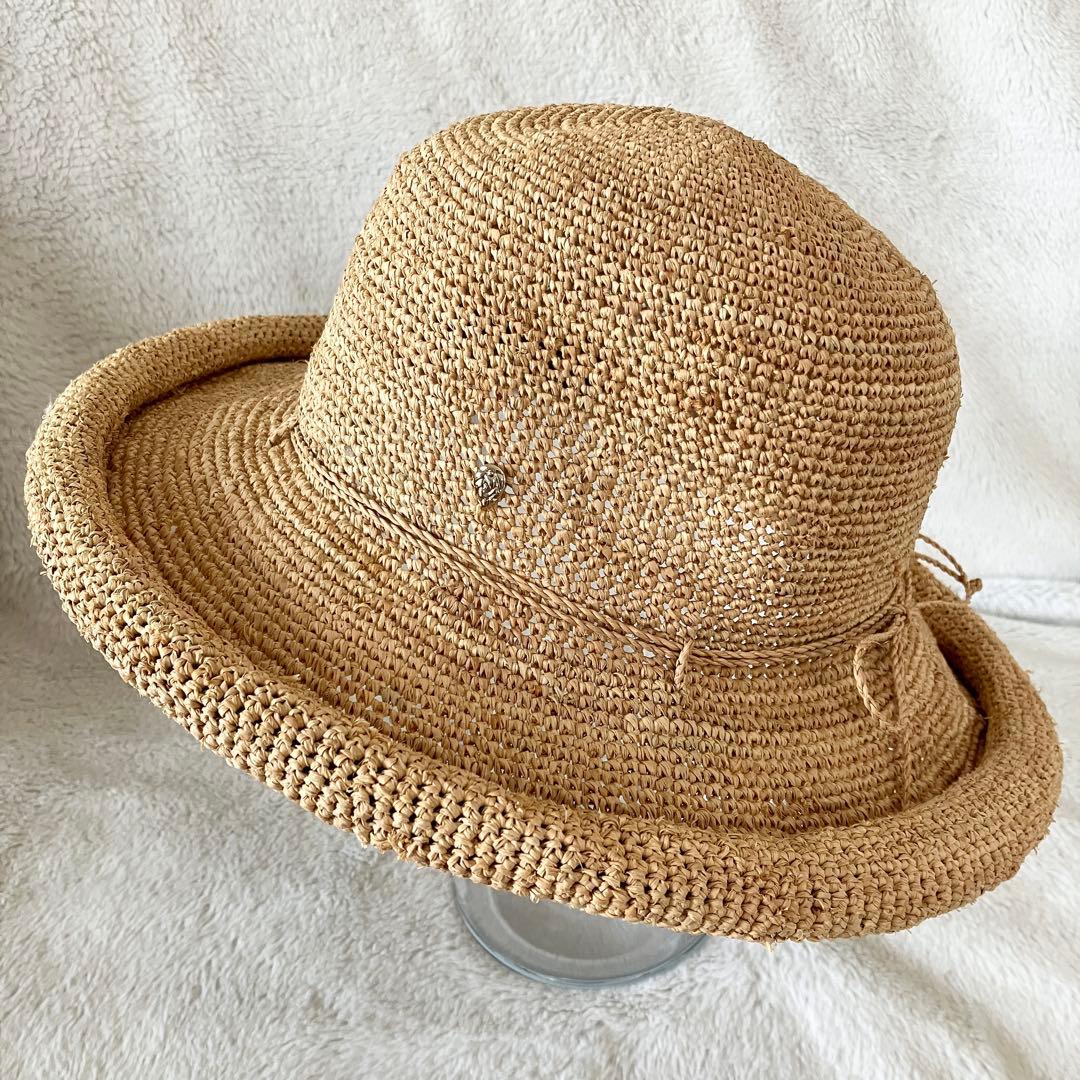 新品 ヘレンカミンスキー ラフィア ローラブルハット ナチュラルベージュ