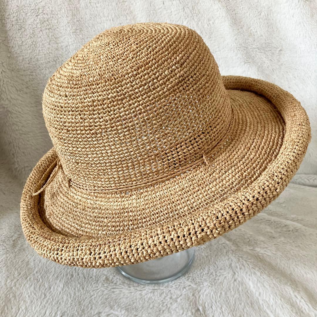 新品 ヘレンカミンスキー ラフィア ローラブルハット ナチュラルベージュ