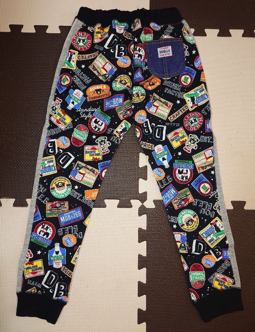 ダブルビー■カラフルパッチワーク風ロングパンツ■サイズ130